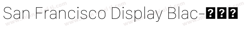 San Francisco Display Blac字体转换